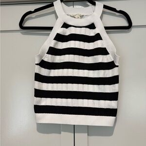 Black and White Striped Tank Top